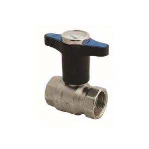 HERZ Vent.guľ.MOD.DN20 -    1"+teplomer FF modrý