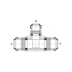 Hawle T kus  ISO 25-25-25  z POM