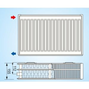 Radiátor KORAD SK PLAN 33K 300x  900      2xDrziak (vodt)