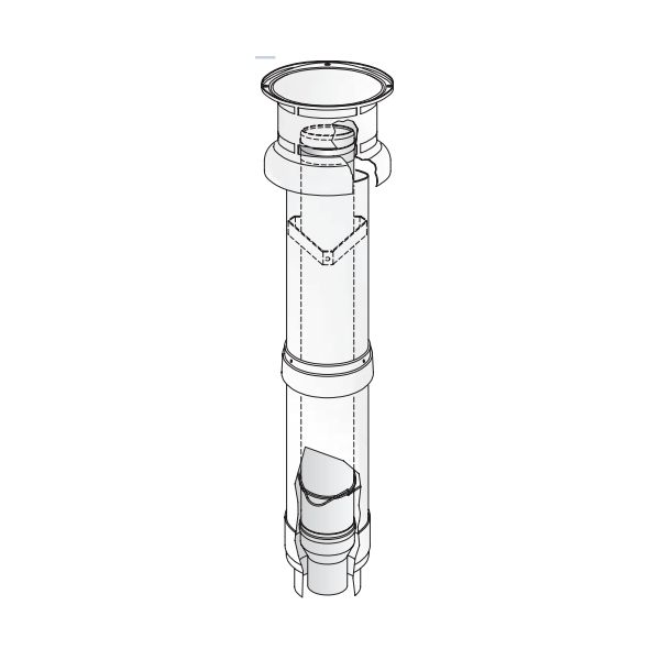 ODK.A5021001 Komin, priem.125mm  80/125 Fe