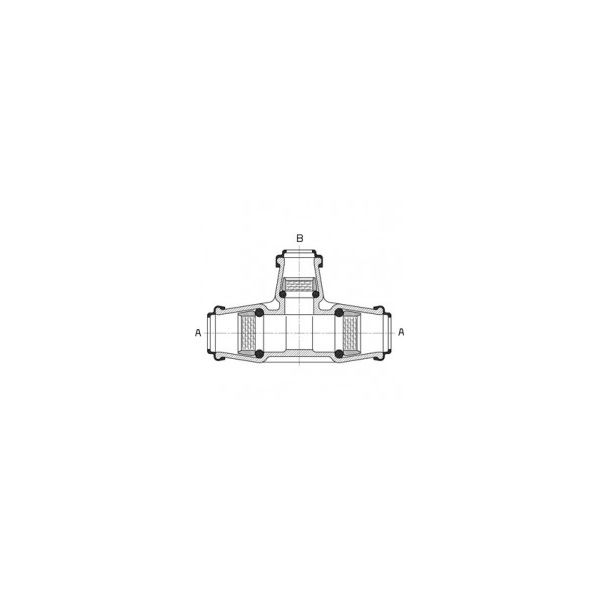 Hawle T kus  ISO 25-25-25  z POM