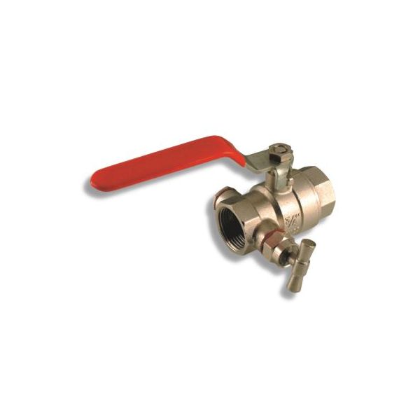 FERRO Vent.guľ.voda,dn15  1/2"s vypustom PN16