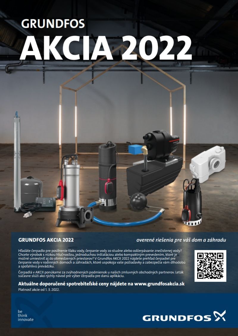 Akcia na Grundfos čerpadlá